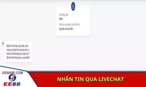 Chăm sóc khách hàng EE88 làm việc 24/24 qua nhiều kênh 2 Nhắn tin EE88 qua livechat